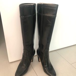Cole haan black leather boots